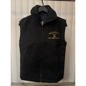 NWT Yellowstone Dutton Ranch Black Full Zip Vest Size  Medium * Read*